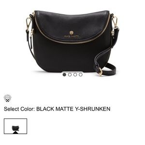 Vince Camuto Rounded crossbody Black, leather bag